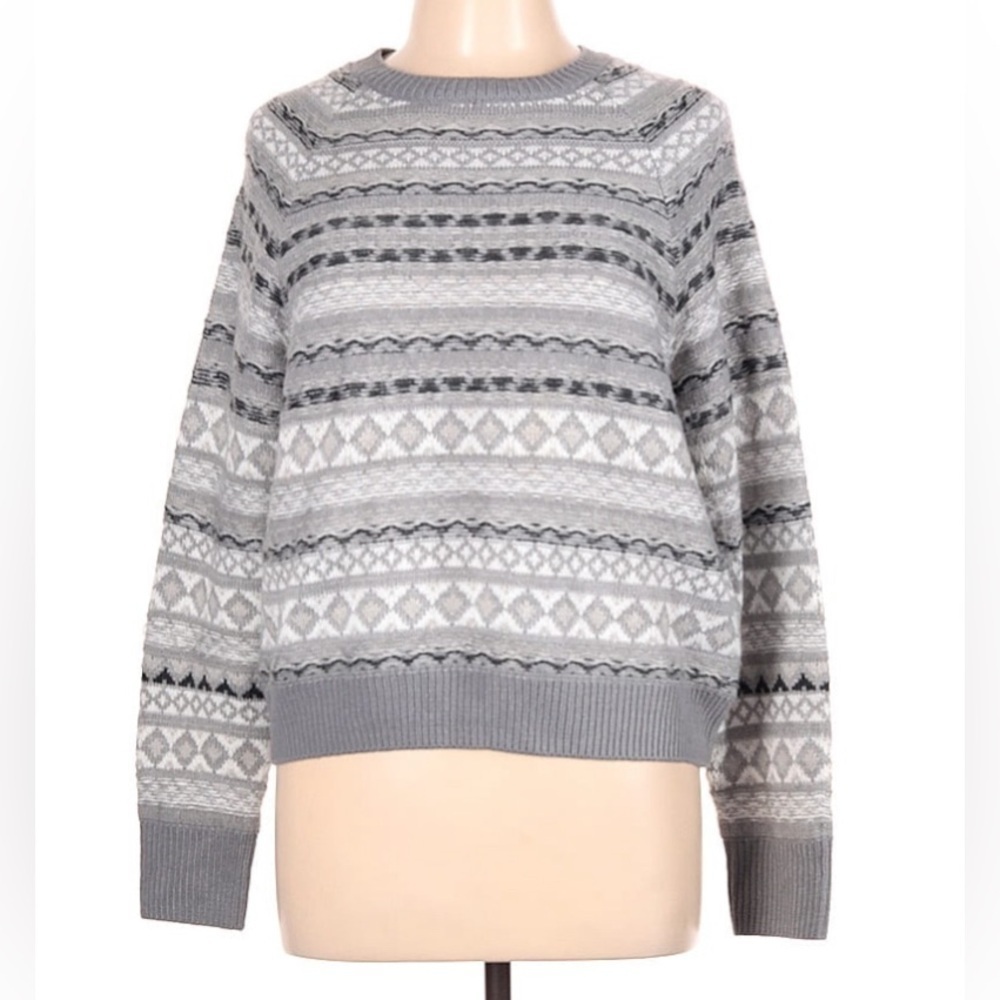 Copper Key Stripe Fair Isle Sweater – Size Large